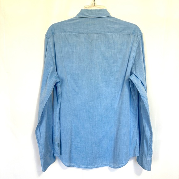 JOHN VARVATOS LIGHTWEIGHT LONG ROLL-TAB SLEEVE ZIP-POCKET BUTTON UP SHIRT SzM - Picture 5 of 13